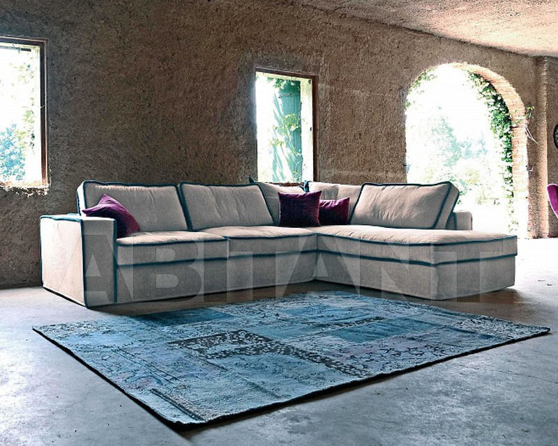 Buy Sofa G&G Imbottiti  Moderno & Vintage SATURNO LATERALE 4 P. + PENISOLA SA