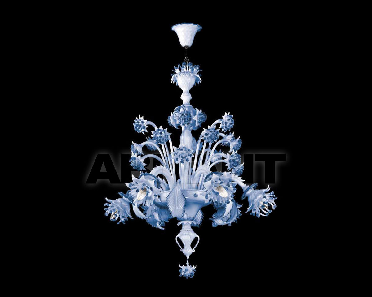 Buy Сhandelier Vetreria Aristica ROSA Floreali CORALLO Blue