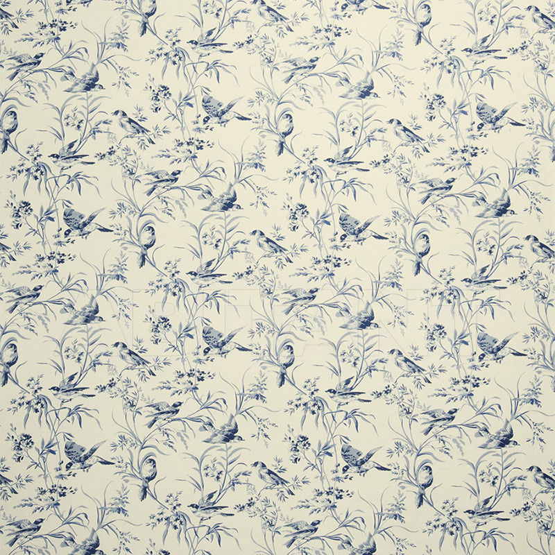 Interior fabric Aviary Toile Indigo 2672603 price on request Buy Interior fabric Aviary Toile Indigo Fabricut French General 2672603
