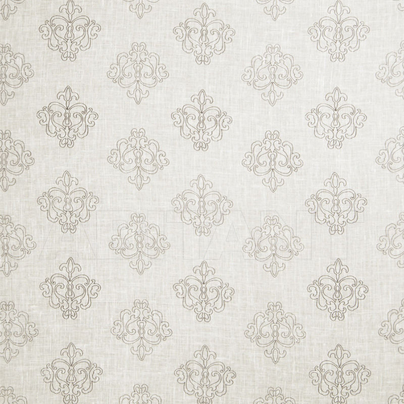 Buy Portiere fabric Taro Medallion Black Fabricut Linen Window 0224502