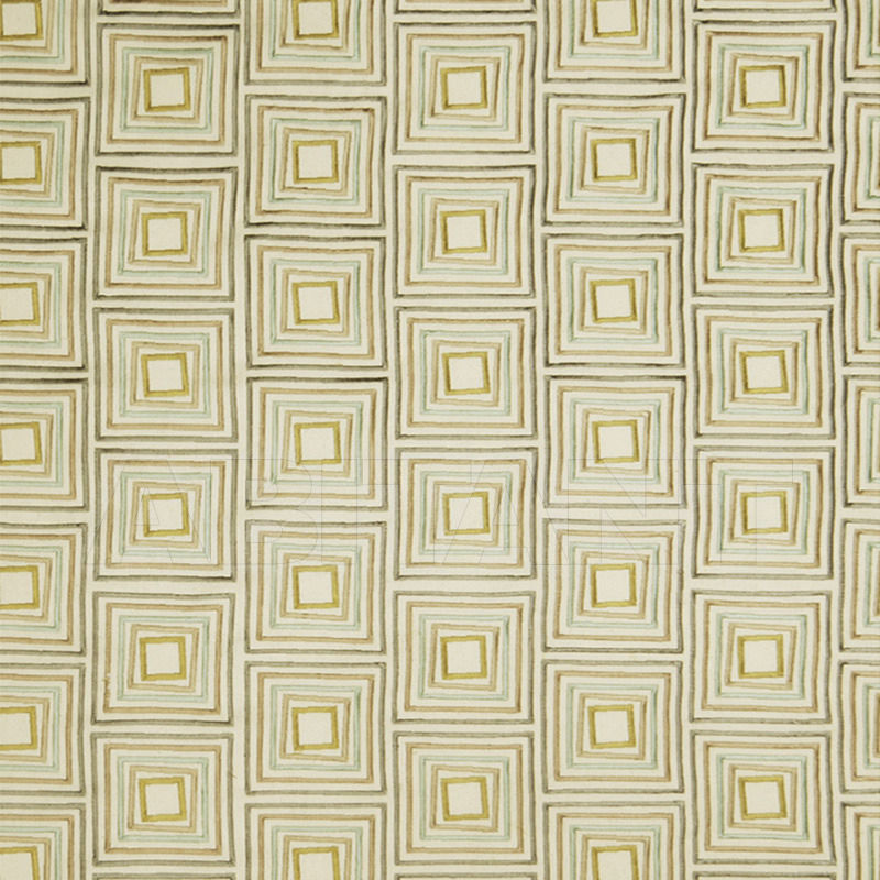 Buy Portiere fabric Basil Square Mist Fabricut Nuances Linen & Cotton 3650901