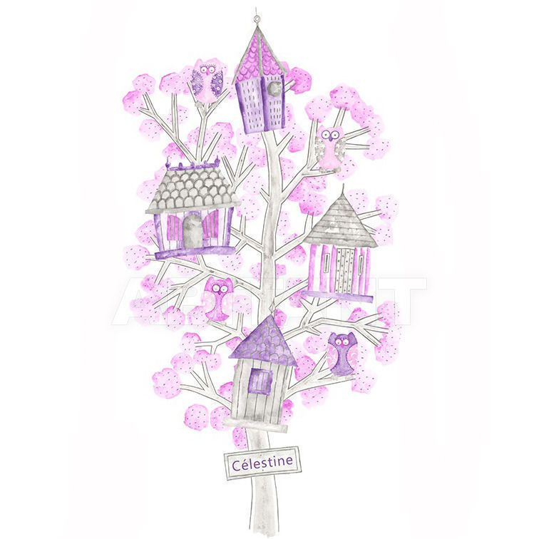 Buy Vinyl wallpaper Arbre Chouettes Personnalisables Casadeco ARC EN CIEL CFT25594100