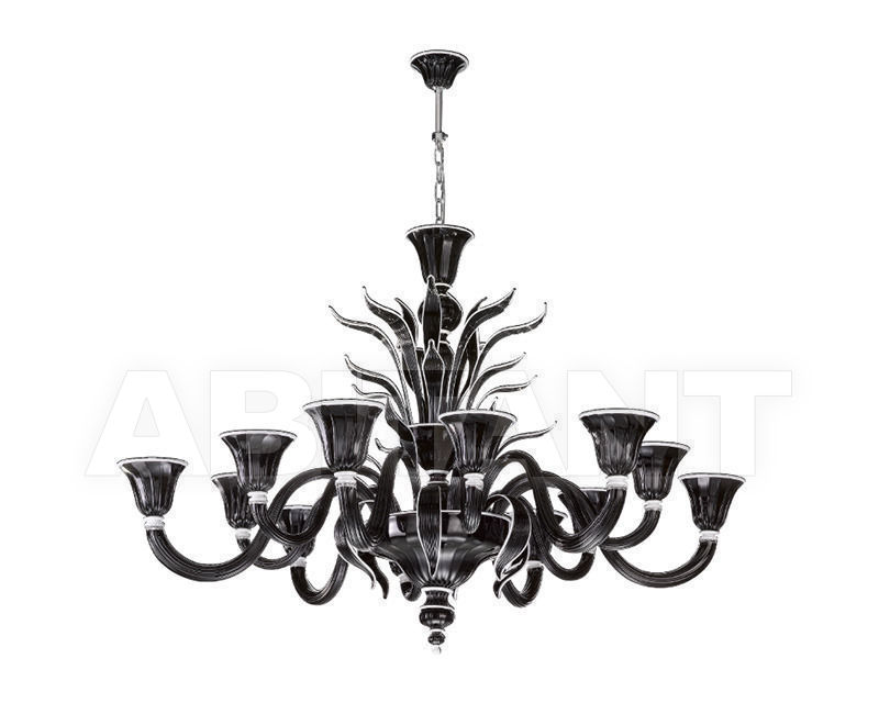 Buy Сhandelier OR Illuminazione s.r.l.  Murano 1011/6+6 CR NERO-BIANCO